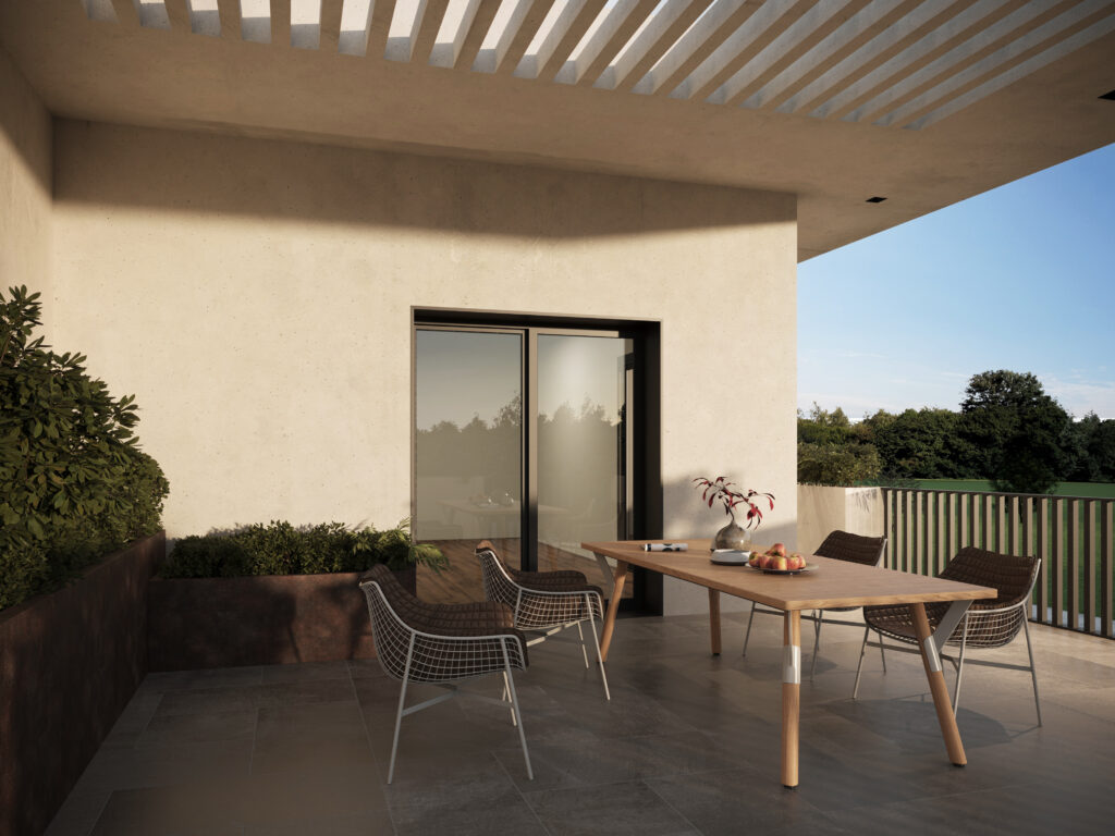 Terrazzo abitabile moderno arredato Residence Alma - Appartamenti Nuovi Vicenza